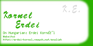 kornel erdei business card